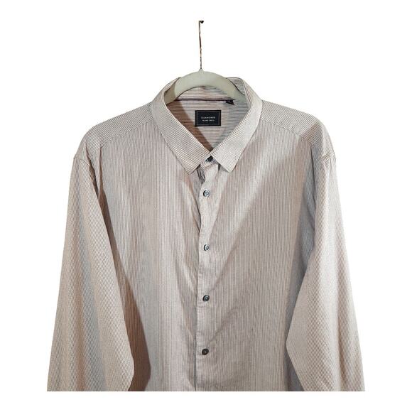 7Diamonds Melange Stretch Origins Long Sleeve Button-front Shirt Work Men's XXL - Picture 2 of 7